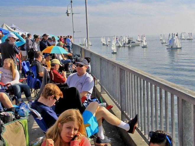 Spectators and racers (r.)  - 29th Annual Rose Bowl Regatta 2013 © Rich Roberts